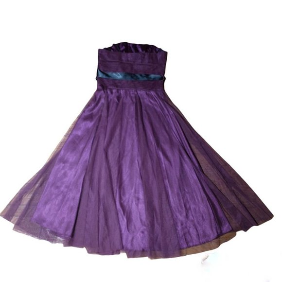 Purple Strapless Prom Dresses - Picture 1 of 1
